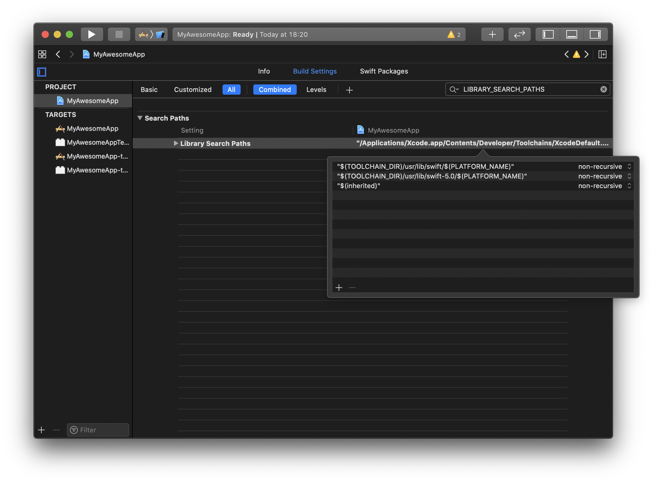 Screenshot showing the places mentioned in the last steps